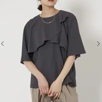 새상품 green label relaxing 브리즈 쿨 케이프 블라우스
