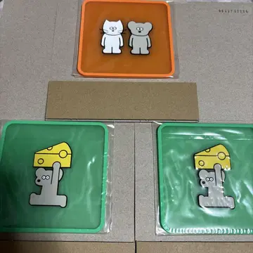 쥐 ANDY 클리어 러버 코스터 3점