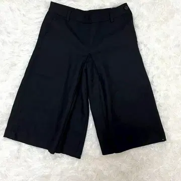 3045 블랙 가우초 팬츠 플레어 실루엣