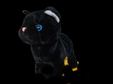 검은 고양이 봉제 인형 플리스 소재