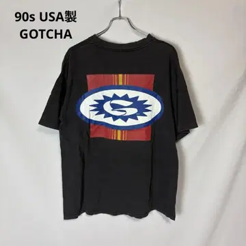 90년대 USA 갓차 양면 프린트 티셔츠 페이드 L