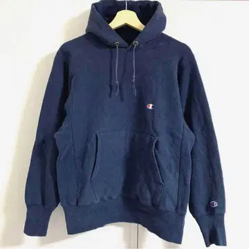 90s 챔피언 리버스 위브 후드티 자수 택 미국제 네이비