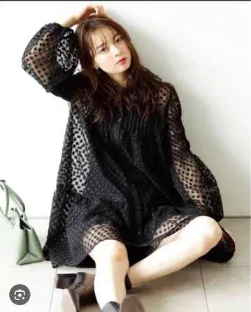 마이 스트라다 시어 자수 튜닉 원피스