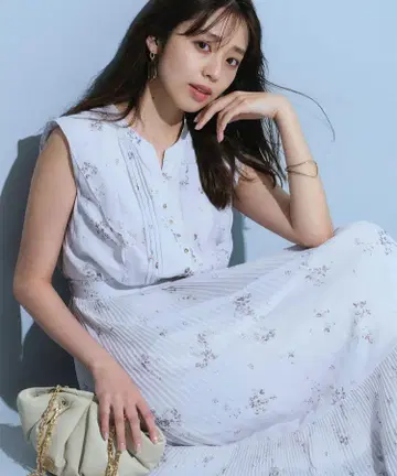 JUSGLITTY 아이비 플라워 프린트 원피스 모카 핑크 XS