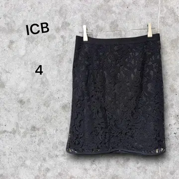 ICB 블랙 레이스 타이트 스커트 4 무릎 위
