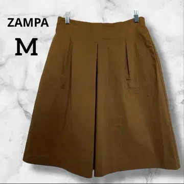 ZAMPA 잔파 브라운 큐롯 M 사이즈 무릎 기장 지퍼 포함