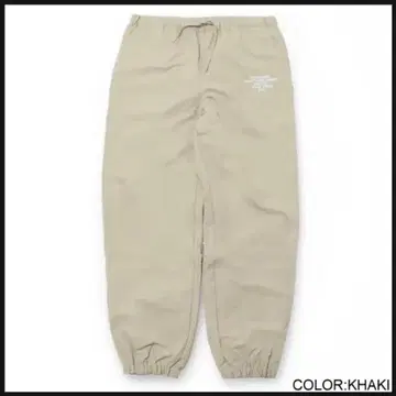 새상품급 하이드앤시크 트랙 팬츠 로고 자수 나일론 KHAKI 카키