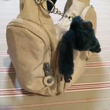 베이지 캔버스 숄더백