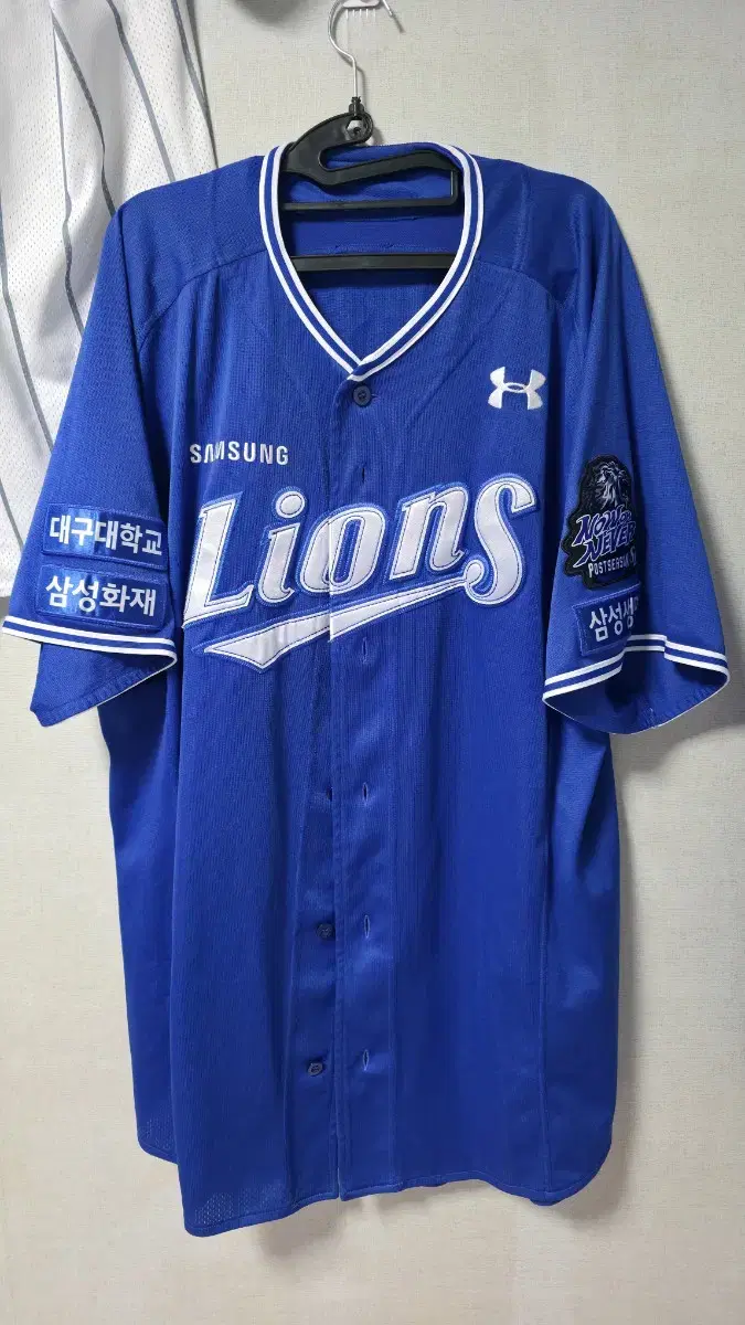 Samsung Lions Under Armour 24 Post Park Byung-ho Player-Worn Uniform with Autographed Sign