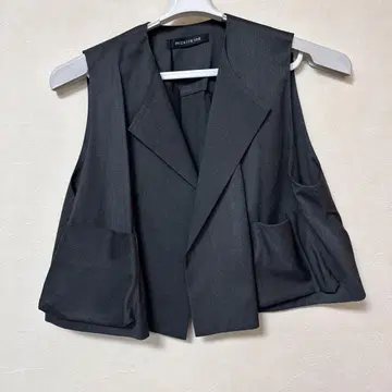 mizuiro ind 크루넥 숏 베스트 차콜 그레이 92번 색상