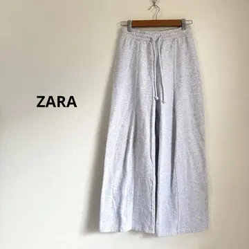 ZARA 자라 라이트 그레이 와이드 레그 스웨트 팬츠