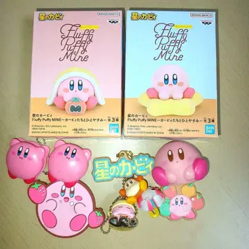 별의 커비 Fluffy Puffy 커비들과 함께 휴식 피규어 2개
