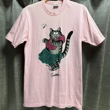 USA제 crazy shirt 크리반 캣 하와이 훌라 댄스 티셔츠