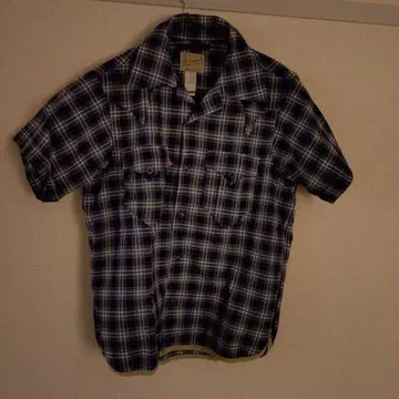 Rockmount Ranch Wear 반팔 셔츠 L 네이비 계열 체크