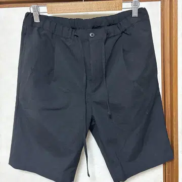 블랙 숏 팬츠 허리밴딩