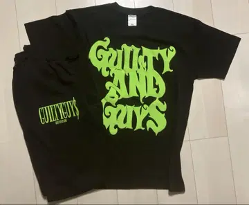 파격 할인 10,000엔 guiltyguys 블랙 그린 코디네이트