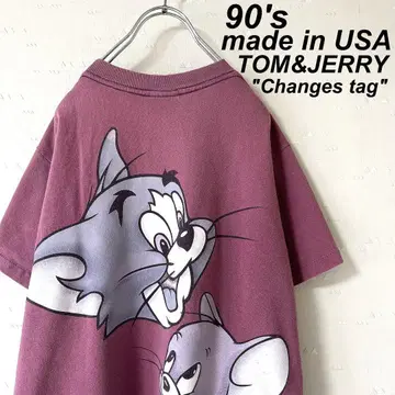 USA제 구제 의류 90's 톰과 제리 티셔츠 애니메이션 아메리칸 코믹스