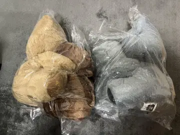 함께 따뜻하게 곰돌이 담요 포함 브라운 & 그레이 2종 세트