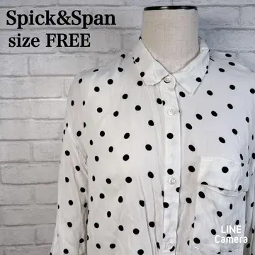 Spick&Span 고급 도트 무늬 셔츠 여성 F 새상품급 구제 의류