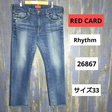 레드 카드 리듬 크롭 데님 26867 사이즈 33