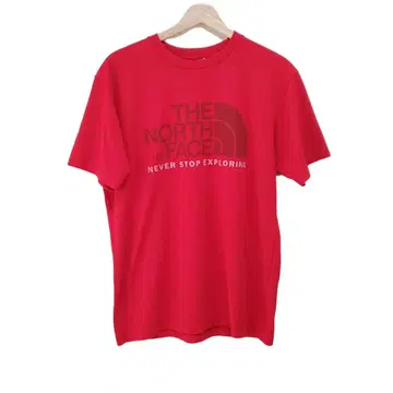 새상품급 노스페이스 TEK TEE 레드 티셔츠