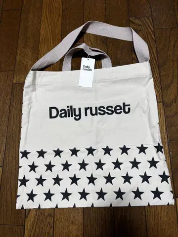 Daily russet 별 패턴 2way 토트백