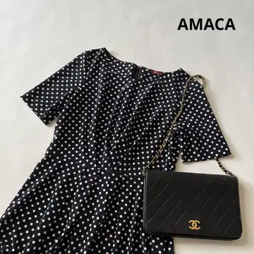b875 AMACA 아마카 세탁 가능한 원피스 사이즈 36