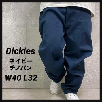 디키즈 네이비 치노 팬츠 워크 빅 사이즈 구제 의류 W40 L32