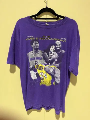 Kobe & Gianna Bryant 프린트 티셔츠 보라색