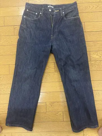 오라리 HARD TWIST DENIM WIDE PANTS
