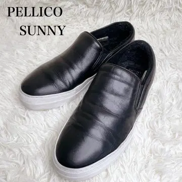 펠리코 SUNNY PELLICO 38 블랙 가죽 슬립온