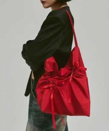 SHIRRING RIBBON TOTE BAG / 셔링 리본 토트