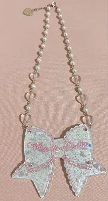 두근두근 리본 목걸이 Angelic Pretty