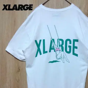 엑스라지 X-LARGE 구제 의류 티셔츠 빅 프린트 흰색 화이트