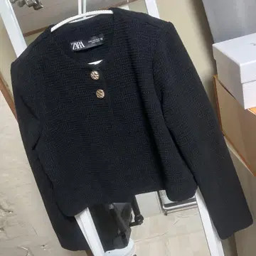 자라 블랙 크롭 자켓 XS