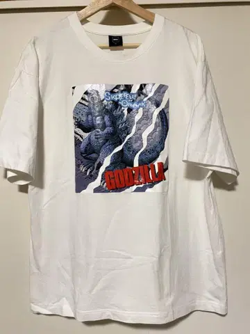 GODZILLA 고질라 그래픽 티셔츠 화이트 구제 의류 유즈드
