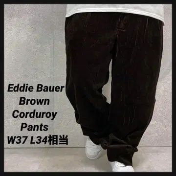 에디 바우어 브라운 굵은 폭 코듀로이 팬츠 W37 L34 상당