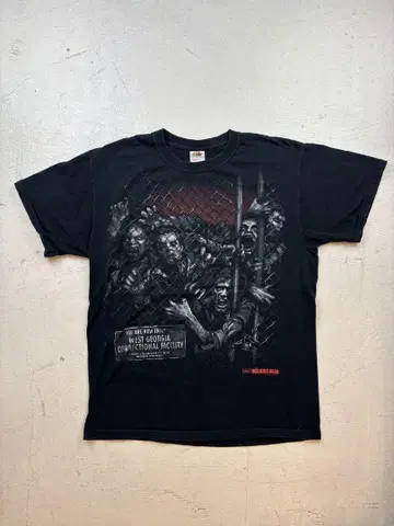 WALKING DEAD 반팔 티셔츠 L 사이즈 블랙 워킹 데드