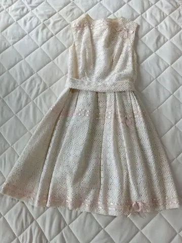 vintage 레이스 슬리브리스 원피스