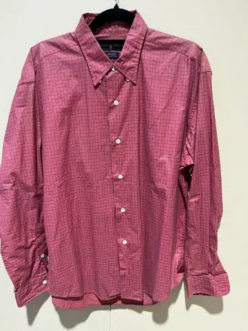 Ralph Lauren Greggor 핑크 체크 셔츠 M