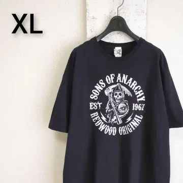 구제 의류 SONS OF ANARCHY 티셔츠 블랙 바이커 드라마 XL