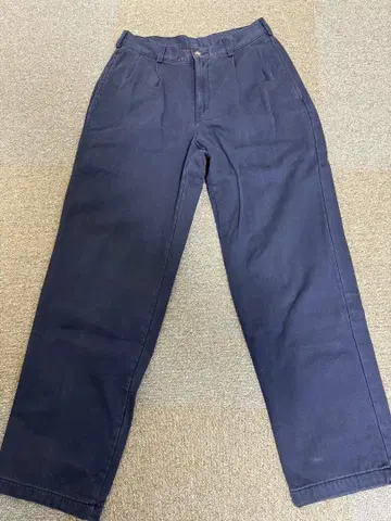 LL Bean DOUBLEL 안감 체크 무늬 배기 치노 워크 팬츠