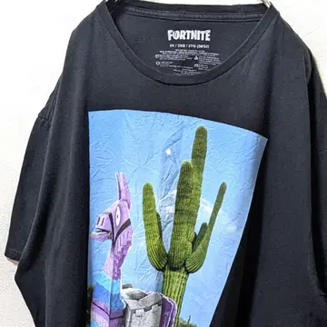 포트나이트 빅 로고 T셔츠 블랙 2XL 구제 의류