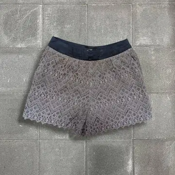 00년대 vintage 레이스 그레이 숏팬츠 y2k