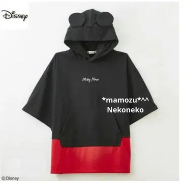 새상품 디즈니 미키 반팔 후드티