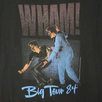 레어 새상품급 WHAM! Big Tour 84 티셔츠 블랙 L