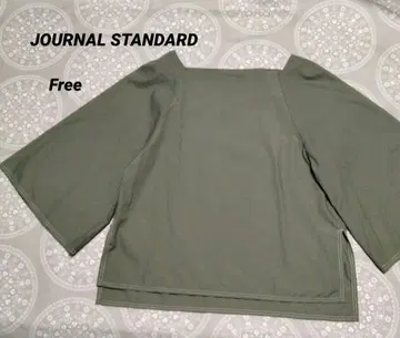 JOURNAL STANDARD 셔츠 올리브 플레어 소매 오분 소매 스퀘어
