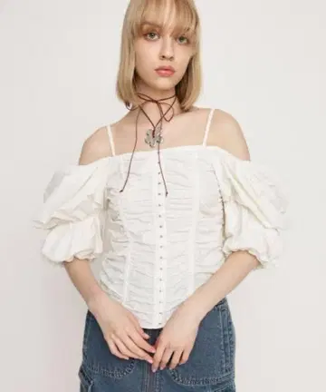 SLY TIERED SLEEVE CORSET 상의