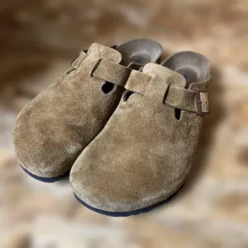 Birkenstock 보스턴 브라운 스웨이드 샌들