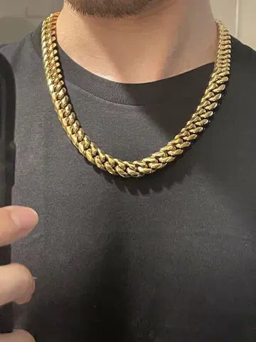KRKC&CO 골드 체인 목걸이 길이 약 60cm 두께 약 1cm